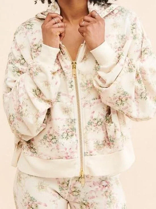 Selkie Floral Zip Up Hoodie - Picture 1 of 6